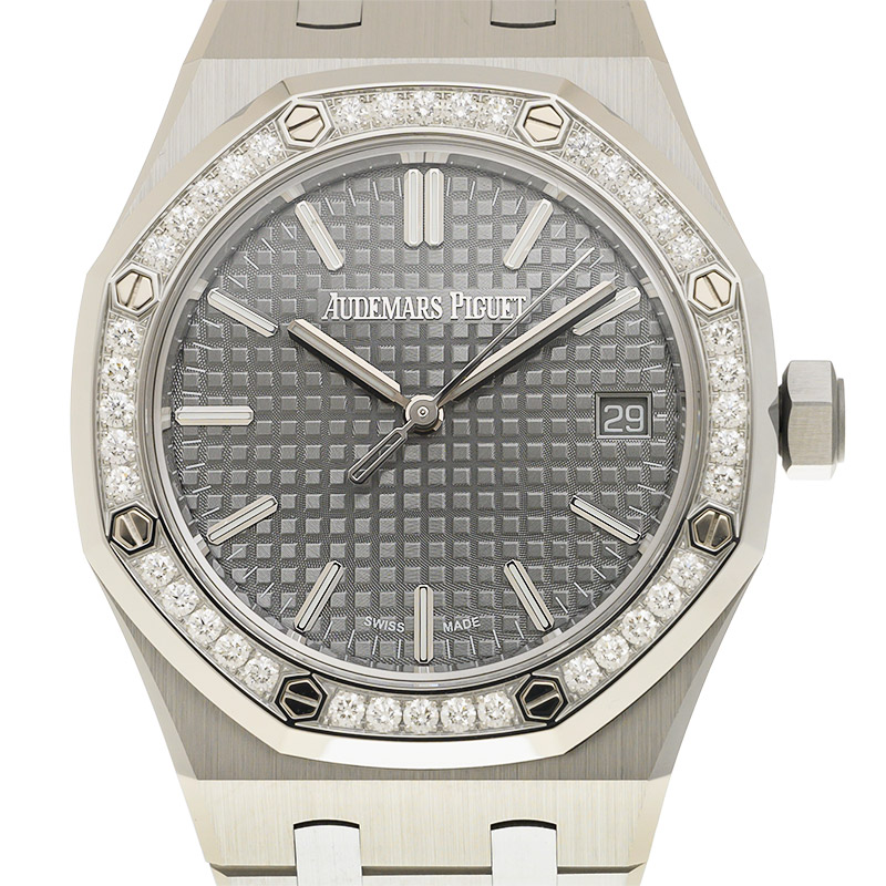 Audemars Piguet Royal Oak Automatic Diamond Grey Dial Unisex Watch 15551ST.ZZ.1356ST.06
