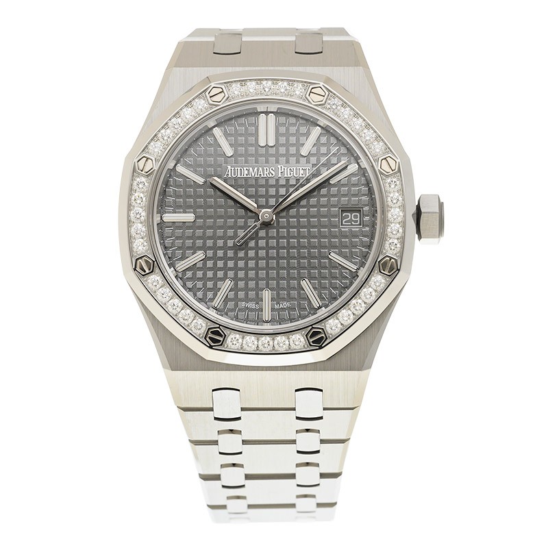 Royal Oak Automatic Diamond Grey Dial Unisex Watch