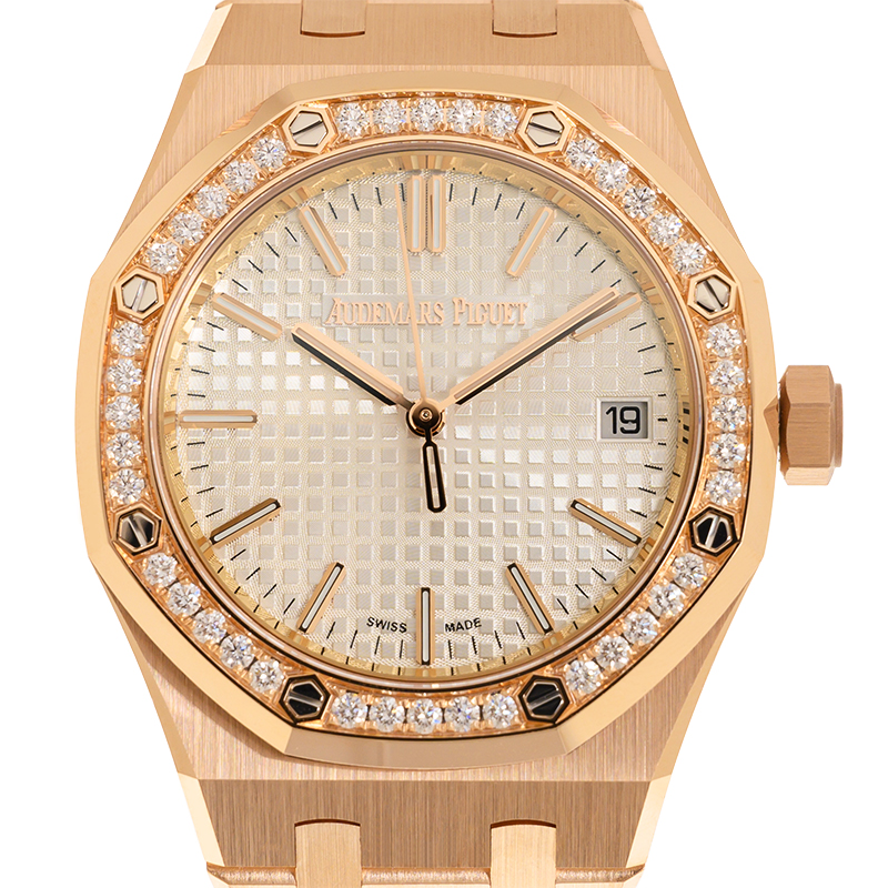 Royal Oak Automatic Diamond Silver Dial Ladies Watch