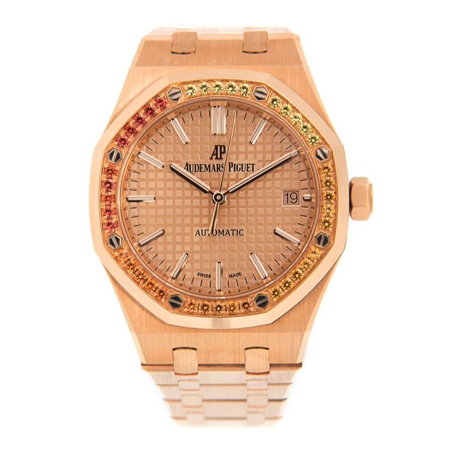 Shop Audemars Piguet Royal Oak Automatic Unisex Watch 15451or.yy.1256or.01 In Gold / Gold Tone / Rainbow / Rose / Rose Gold / Rose Gold Tone