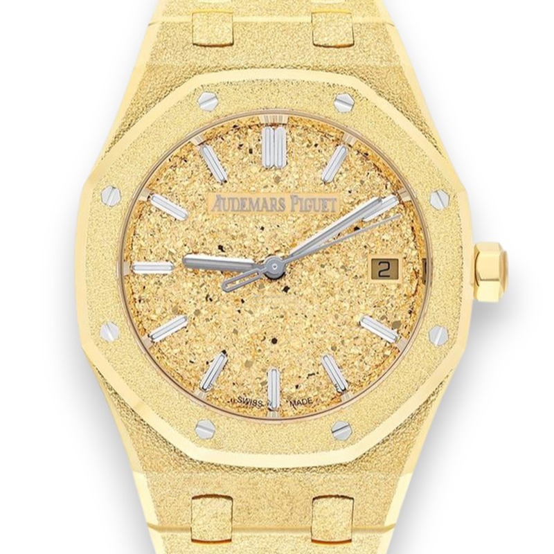 Royal Oak “Crystal Sand” Gold-tone Dial Automatic Ladies Watch