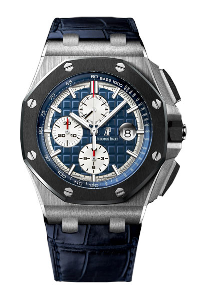 Royal Oak Offshore Chronograph Blue Dial Leather Men's Watch