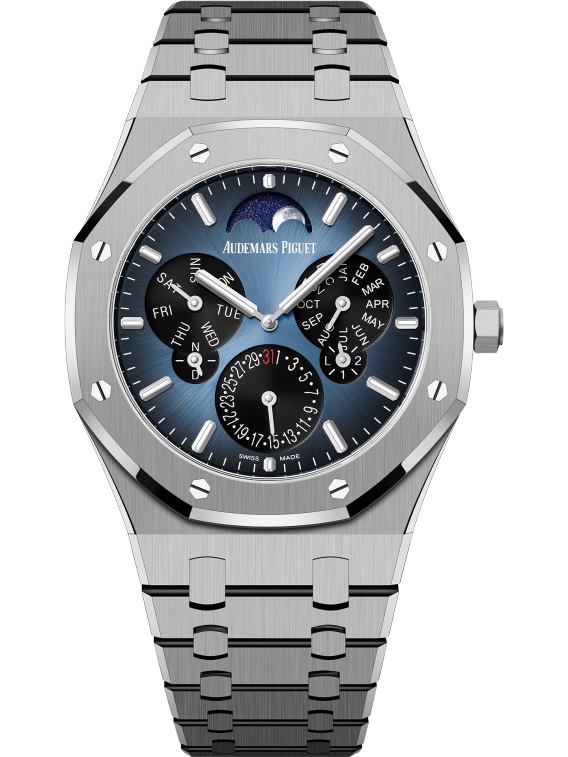 Audemars Piguet Royal Oak Perpetual Automatic Blue Dial Men's Watch 26586TI.OO.1240TI.01