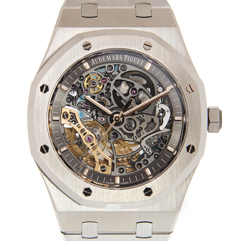 Audemars Piguet Royal Oak Slate Grey Skeleton Dial Automatic Men's Watch 15407ST.OO.1220ST.01