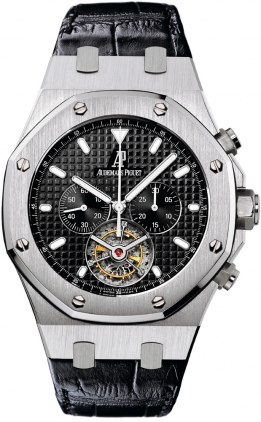 Royal Oak Tourbillon Black Dial Chronograph Men's Watch