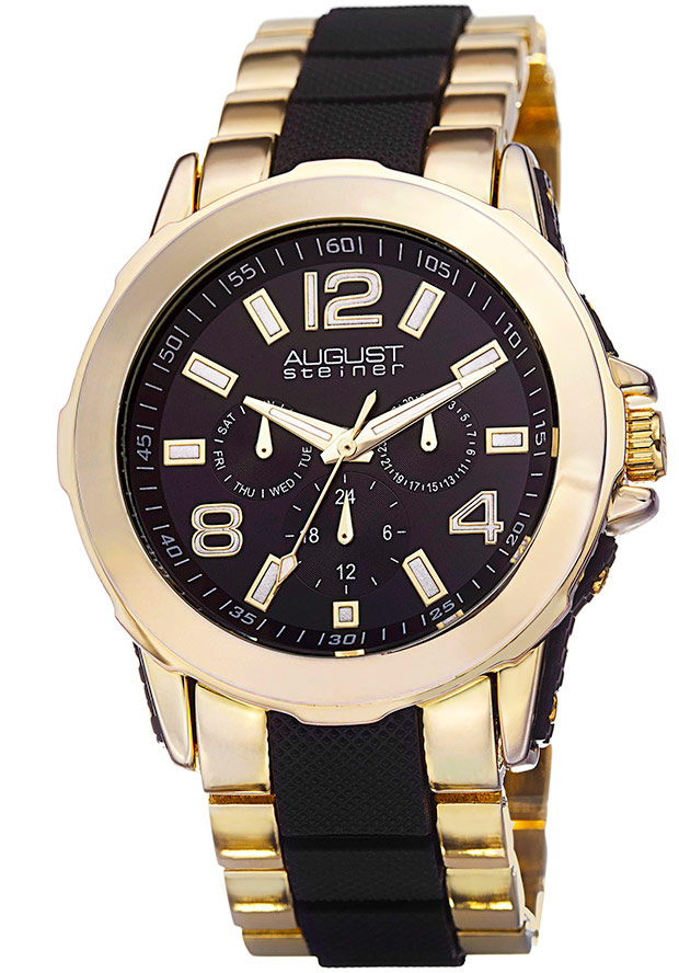 August Steiner Black Dial Men's Watch AS8114YG