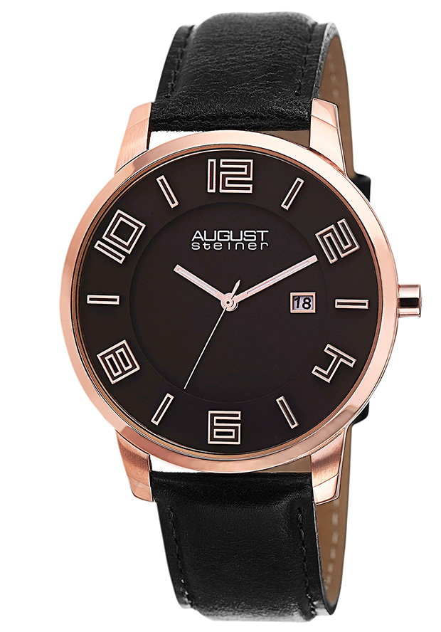 August Steiner Black Men's Watch AS8108BKR