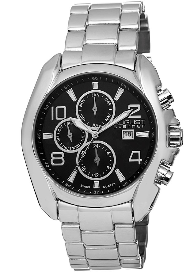 August Steiner Black Men's Watch AS8109SS
