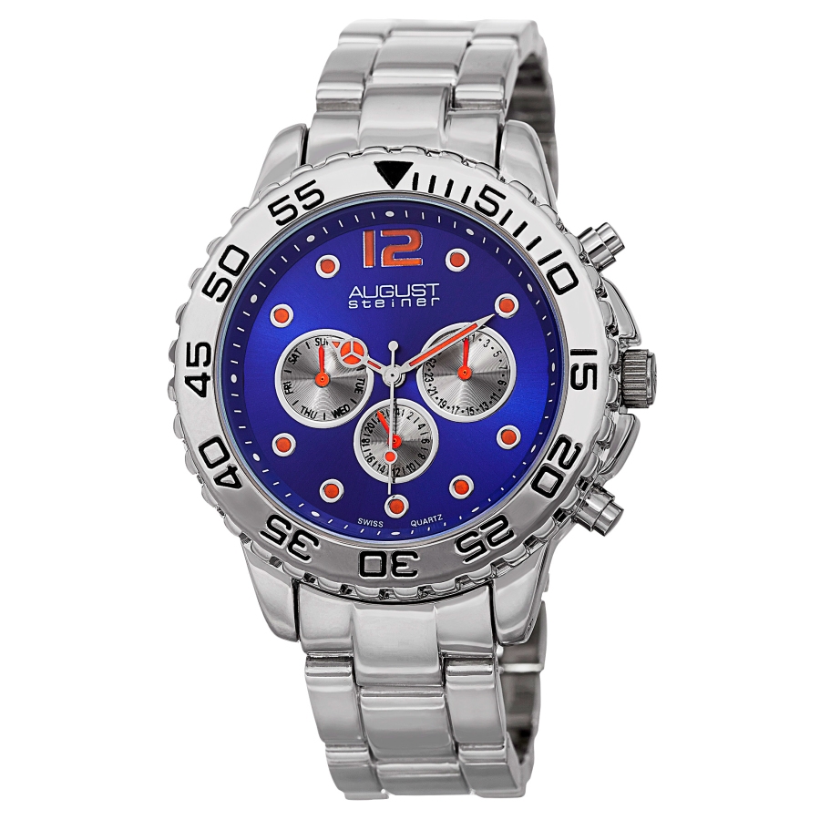 August Steiner Quartz Blue Dial Men's Watch AS8158BU
