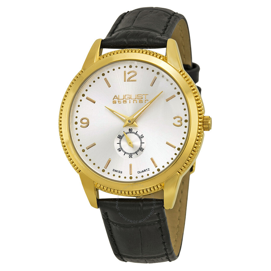 black base metal mens watch