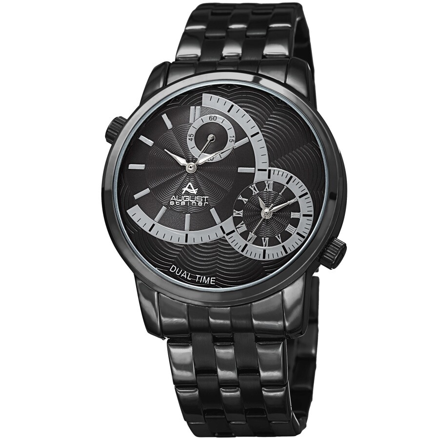  Quartz Grey Dial Black-plated Men's Watch 