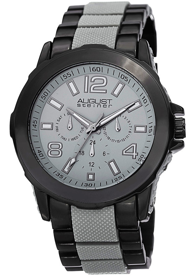 August Steiner Grey Men's Watch AS8114GY