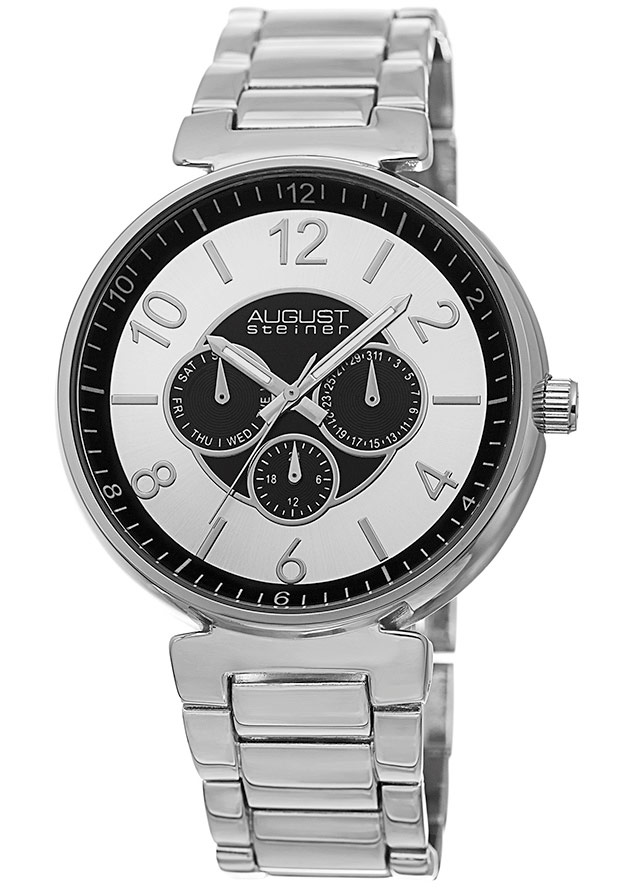 August Steiner Multi-Function Silver Dial Men's Watch AS8102SS