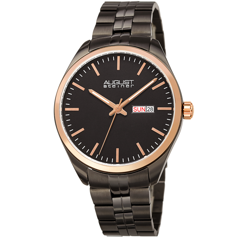 August Steiner Quartz Black Dial Men's Watch AS8271GNR