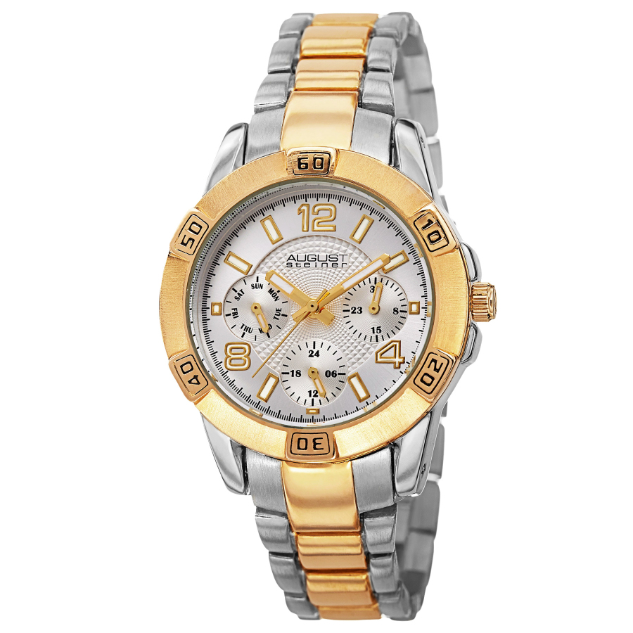 August Steiner Silver-tone Dial Two-tone Ladies Watch AS8143TTG