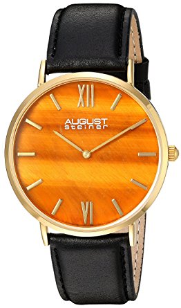 August Steiner Urbane Quartz Yellow Dial Men's Watch AS8211YGYL