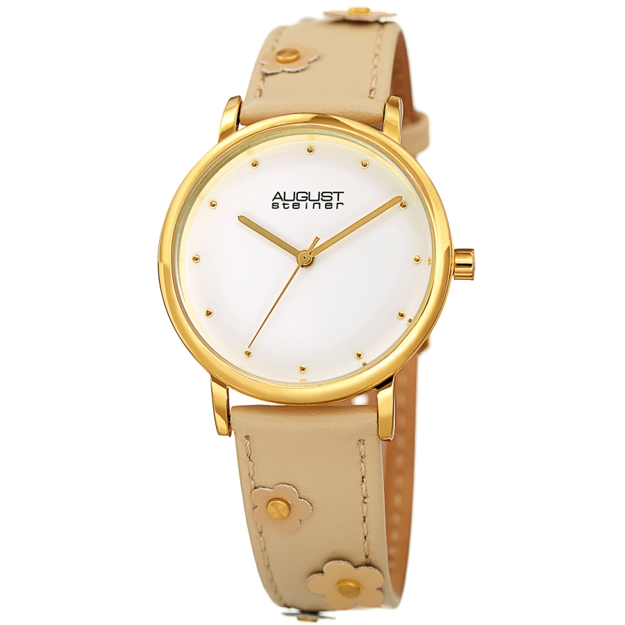 August Steiner Quartz White Dial Ladies Watch AS8260TN