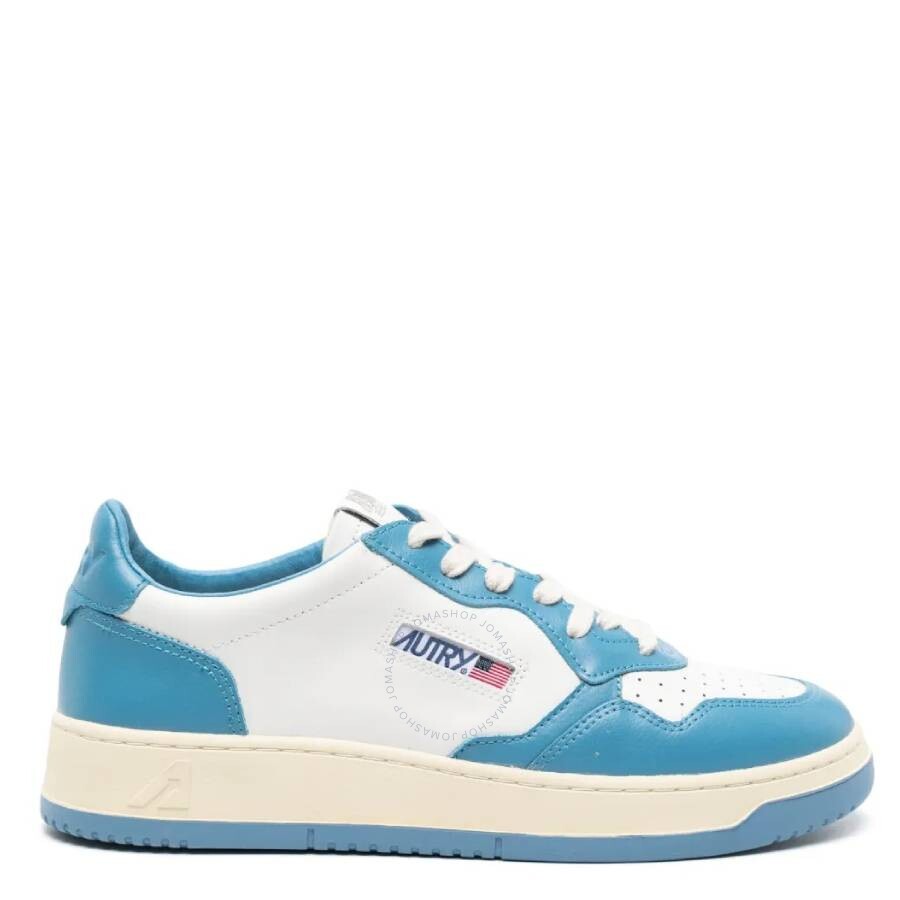 Autry Bicolor Medalist Leather Low Sneakers In White