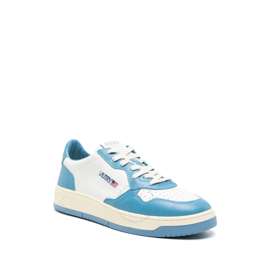 Autry Bicolor Medalist Leather Low Sneakers In White
