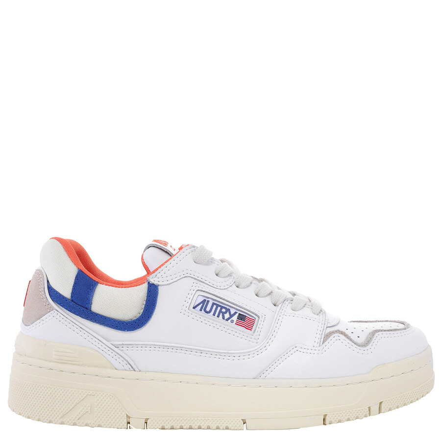 Autry Clc Low-top Panelled Sneakers In White