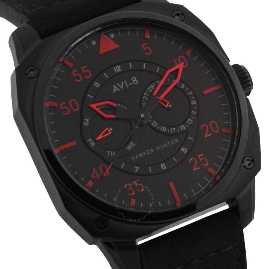 ... AVI-8 Hawker Hunter Black Dial Men's Watch 4009-03 ...
