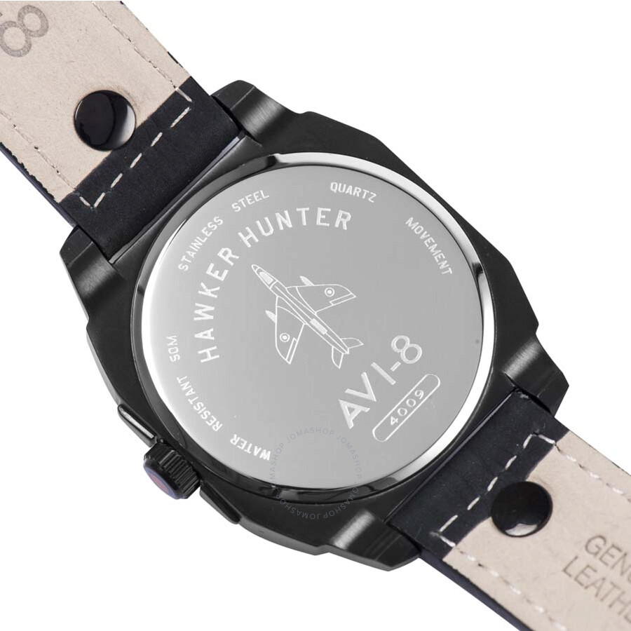 ... AVI-8 Hawker Hunter Black Dial Men's Watch 4009-03