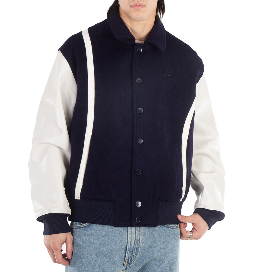 Bay Embroidered-Logo Varsity Jacket