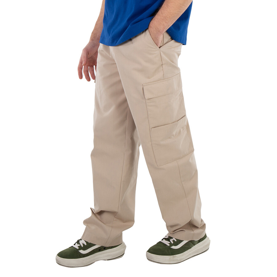 Beige Park Tailored Cargo Trousers