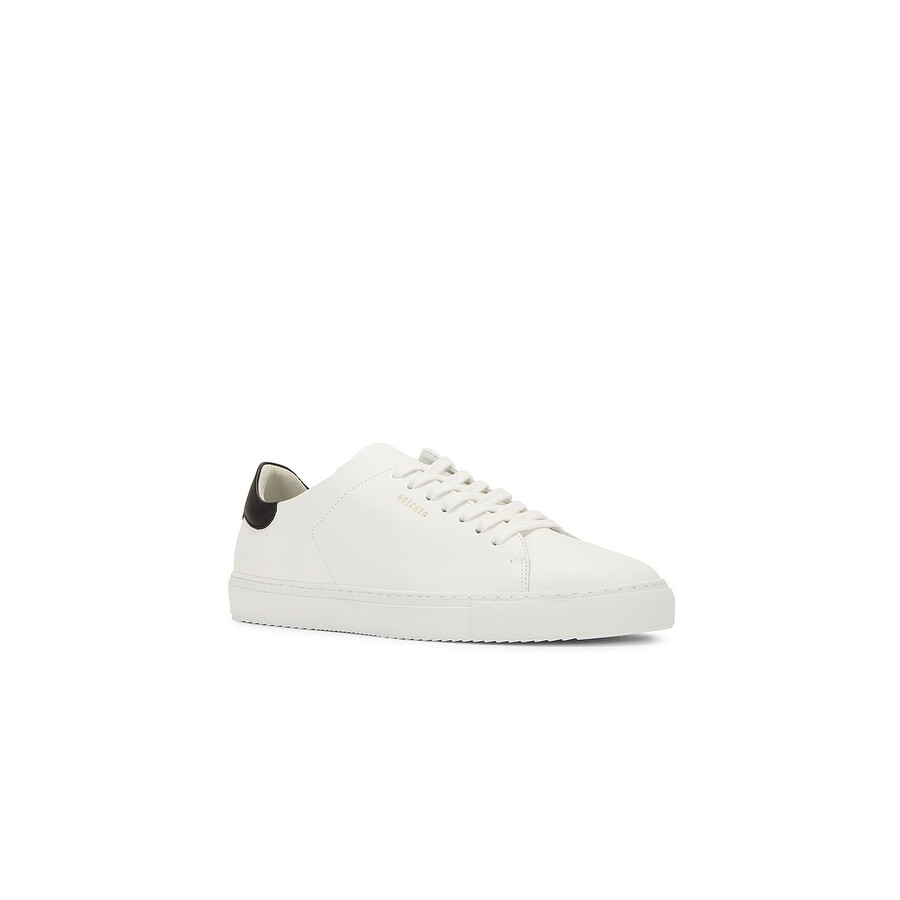 Axel Arigato Clean 90 Contrast White Low Top Sneakers With Laminated Logo In Leather Man In White
