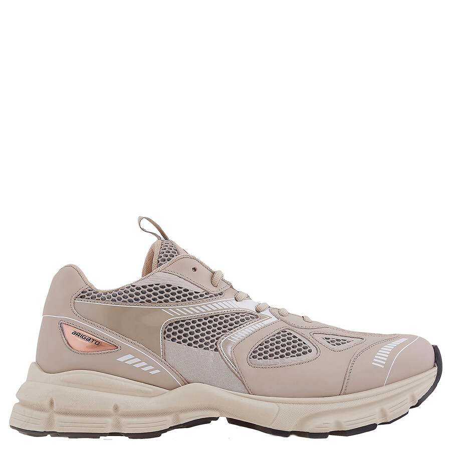 Axel Arigato Marathon Runner Panelled Sneakers In Silver Tone/beige