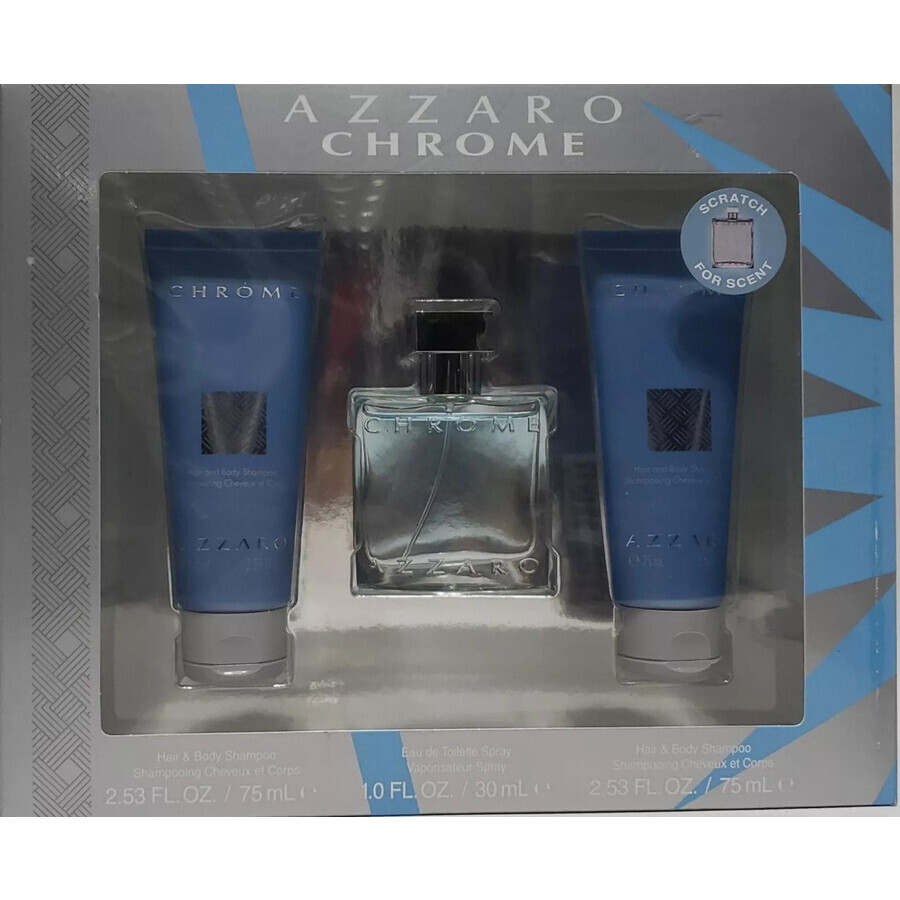 Azzaro Men's Chrome Gift Set Fragrances 608940587669