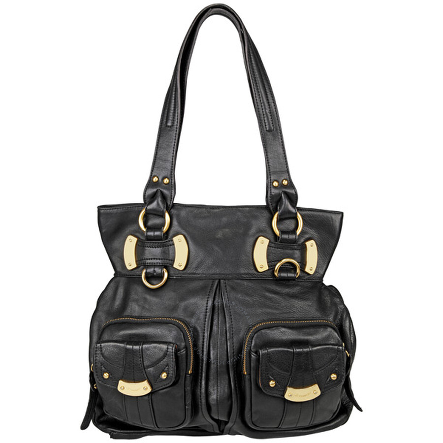 B Makowsky Manila Black Leather Per Bag Bm10520 Bk Handbags B Makowsky Manila Black Leather Per Bag Bm10520 Bk