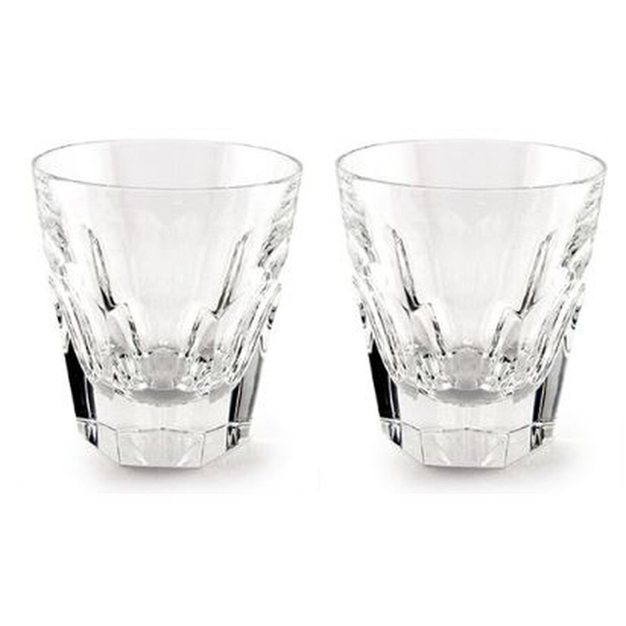 Baccarat Crystal Harcourt Double Old Fashion Tumbler No 2 - Clear - Set Of 2 In N/a