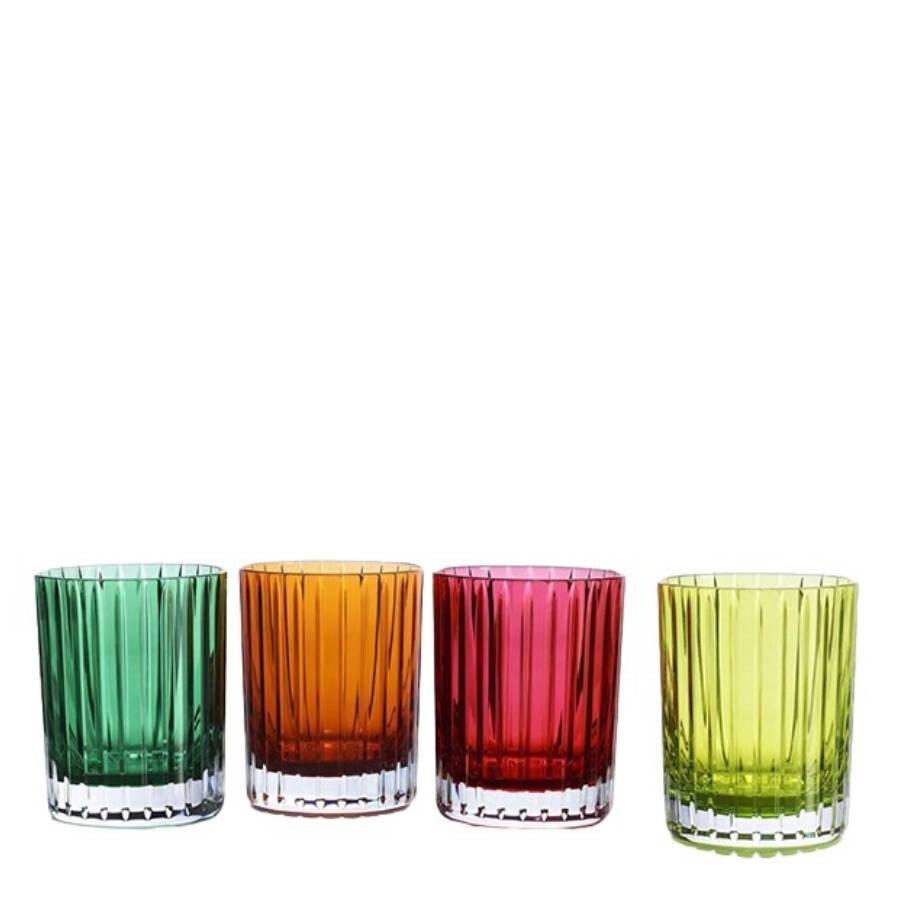 Baccarat Set Of 4 Large Harmonie Colors Of Joy Tumblers