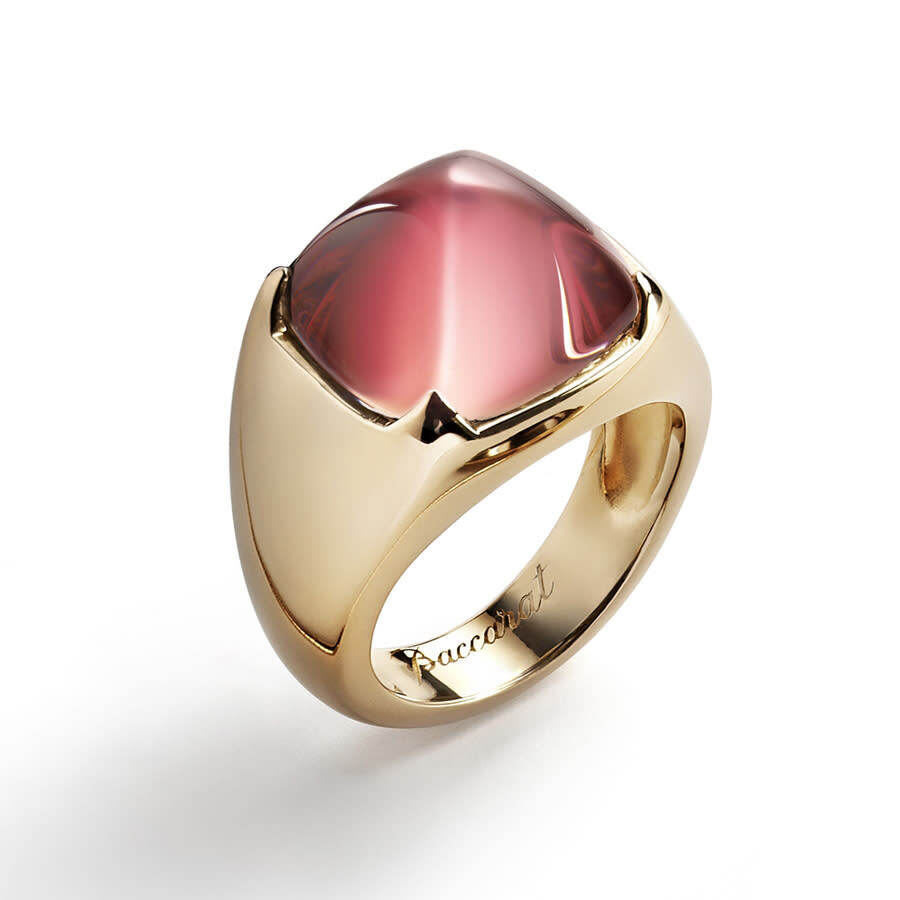 Baccarat Medicis Vermeil Crystal Ring 2803002 In Gold-tone
