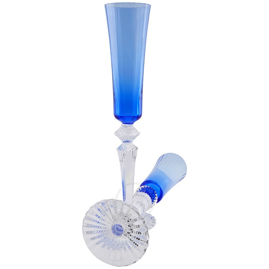 Baccarat Mille Nuits Flutissimo Flute - Blue - Set Of 2 In Blue