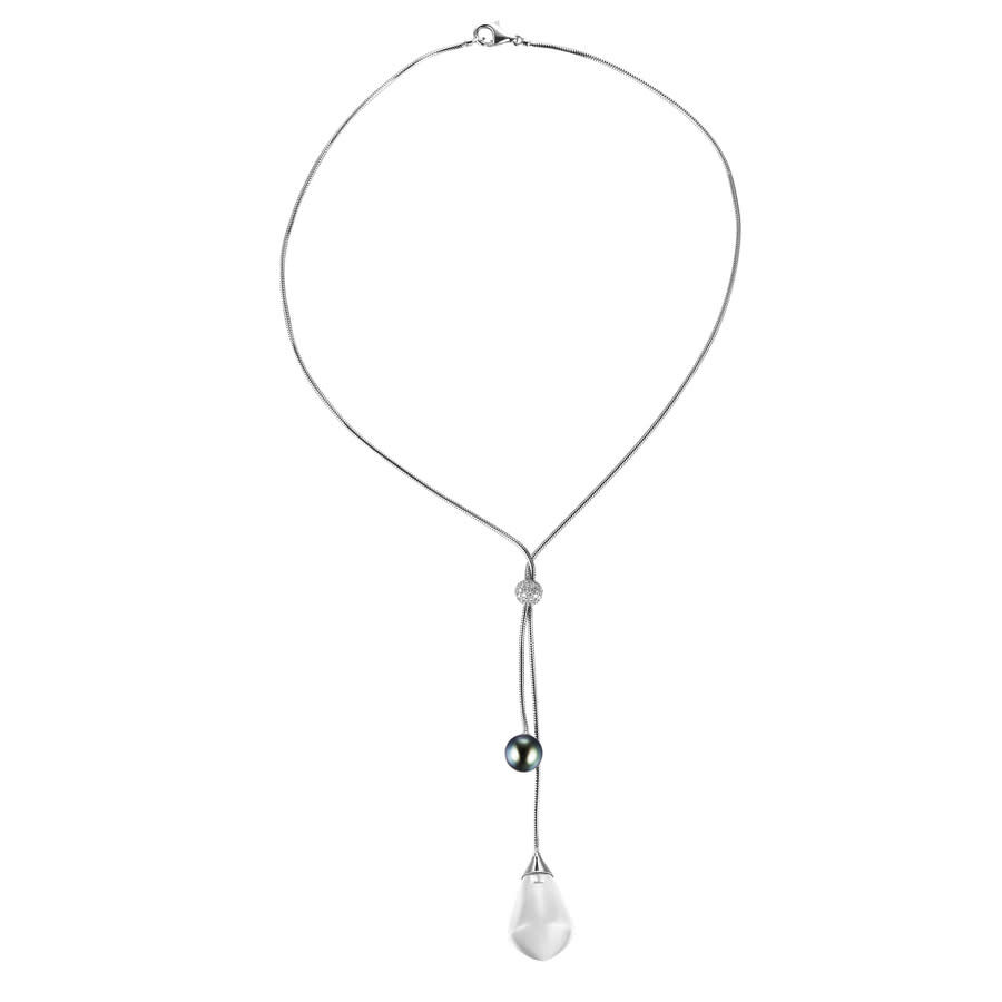 Baccarat Paving Diamonds & Black Tahitian Pearls