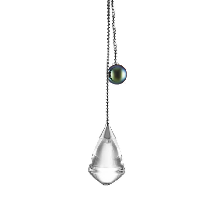 Baccarat Paving Diamonds & Black Tahitian Pearls