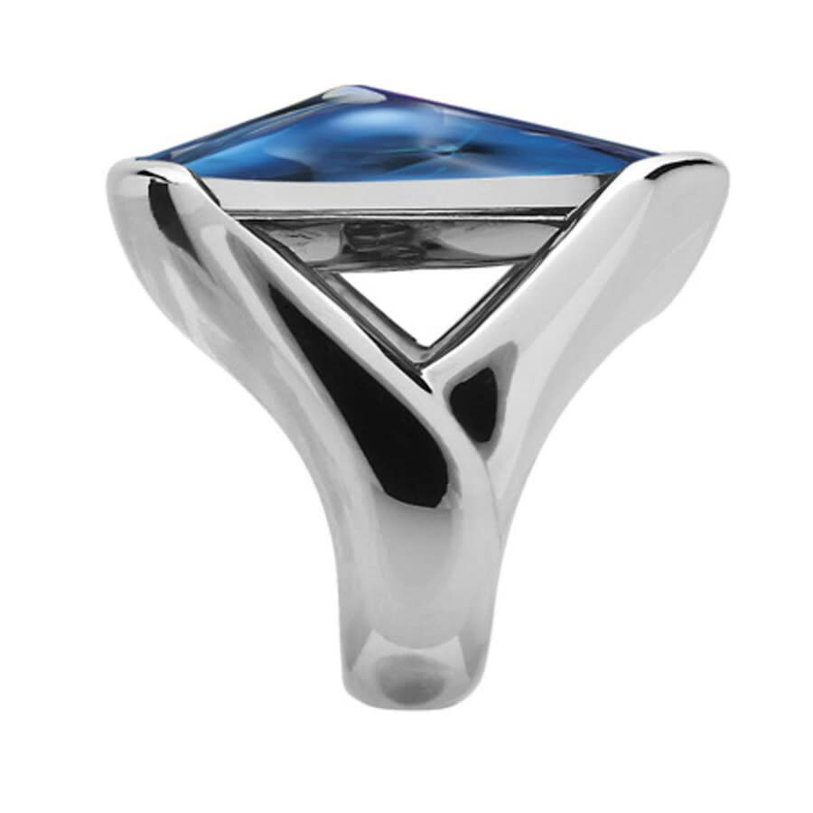 Shop Baccarat Ring Medium Silverclear Crystal Riviera In Silver-tone