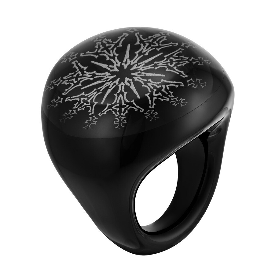 Baccarat Womens Eclipse Crystal Ring 2602319 In Black