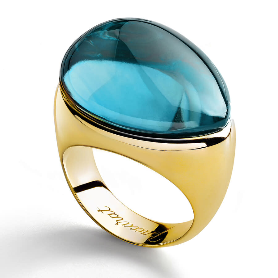 Shop Baccarat Women's Fashion Jewelry | Galea Vermeil Crystal Ring 2805632 In Gold-tone