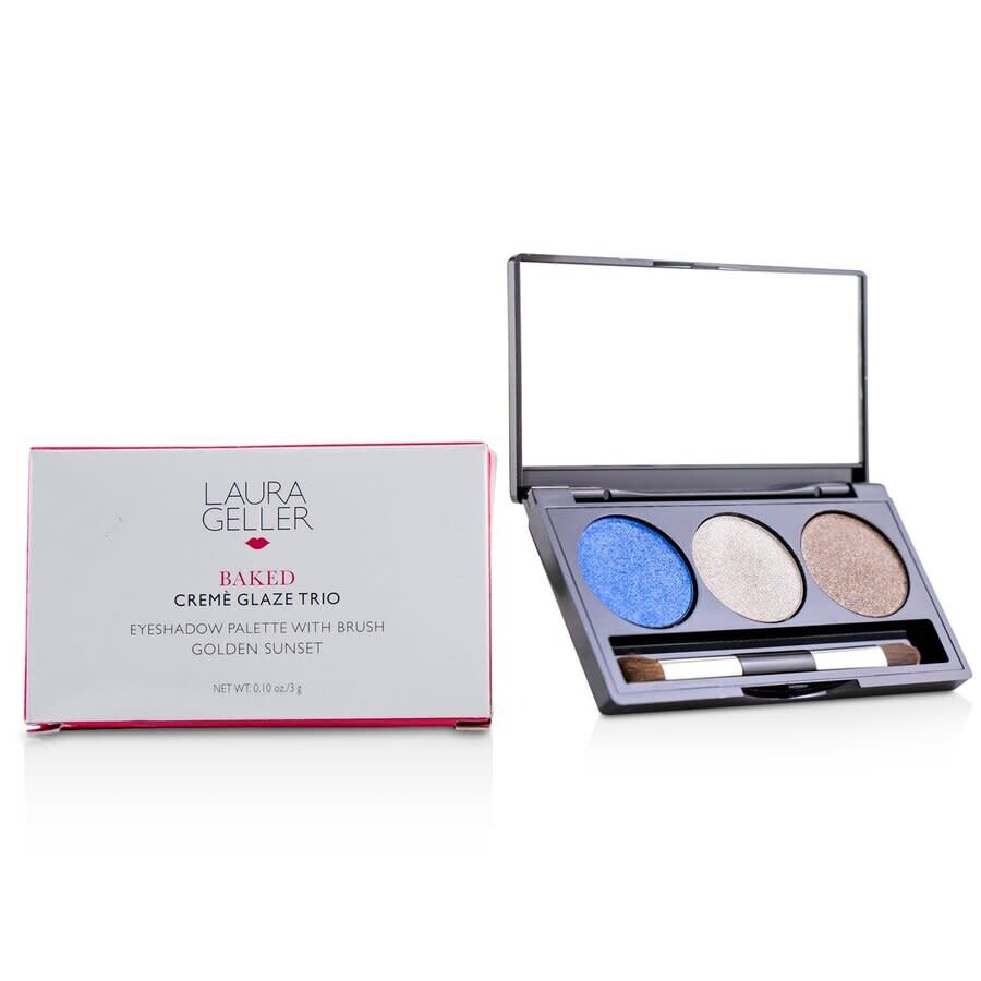 Laura Geller Baked Cream Glaze Trio Eyshadow Palette With Brush - Sandy Lagoon
