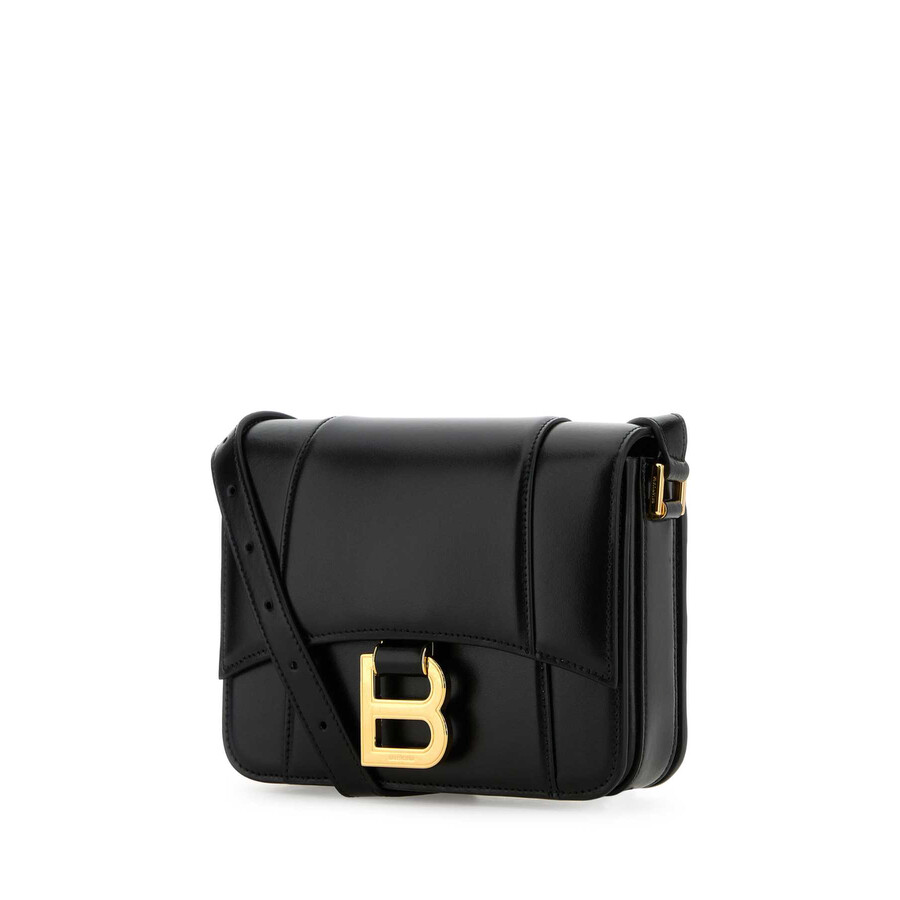 Balenciaga Black Leather Small Hourglass Crossbody Bag