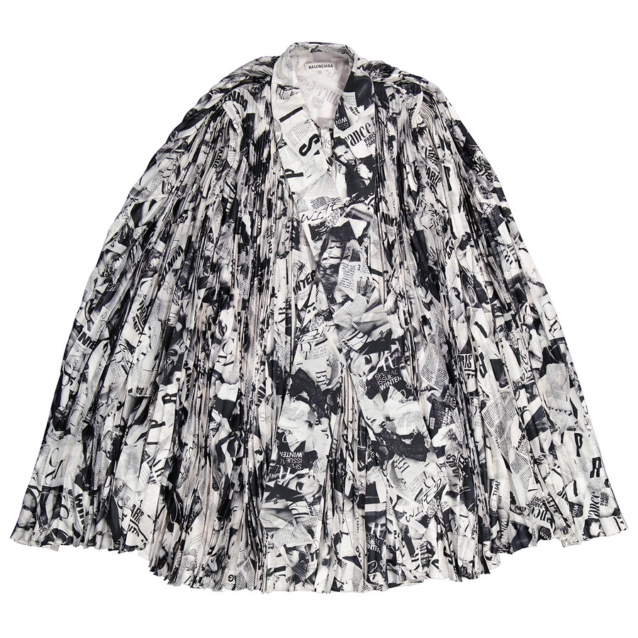 Black Pleated Dress With Logo