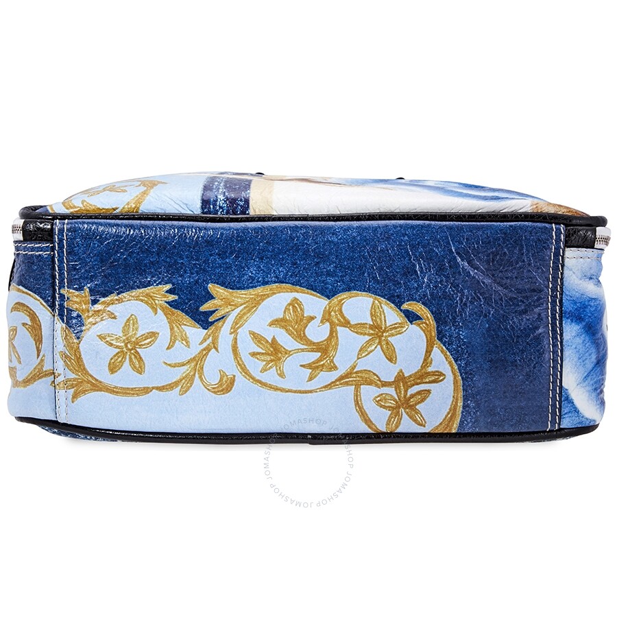 Balenciaga Blanket Square Medium Bag Blue/Black Balenciaga