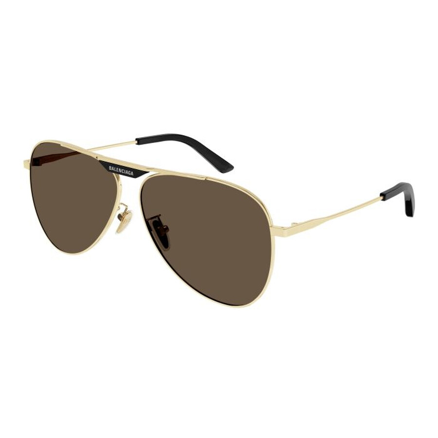Balenciaga Brown Pilot Unisex Sunglasses Bb0244s 003 62