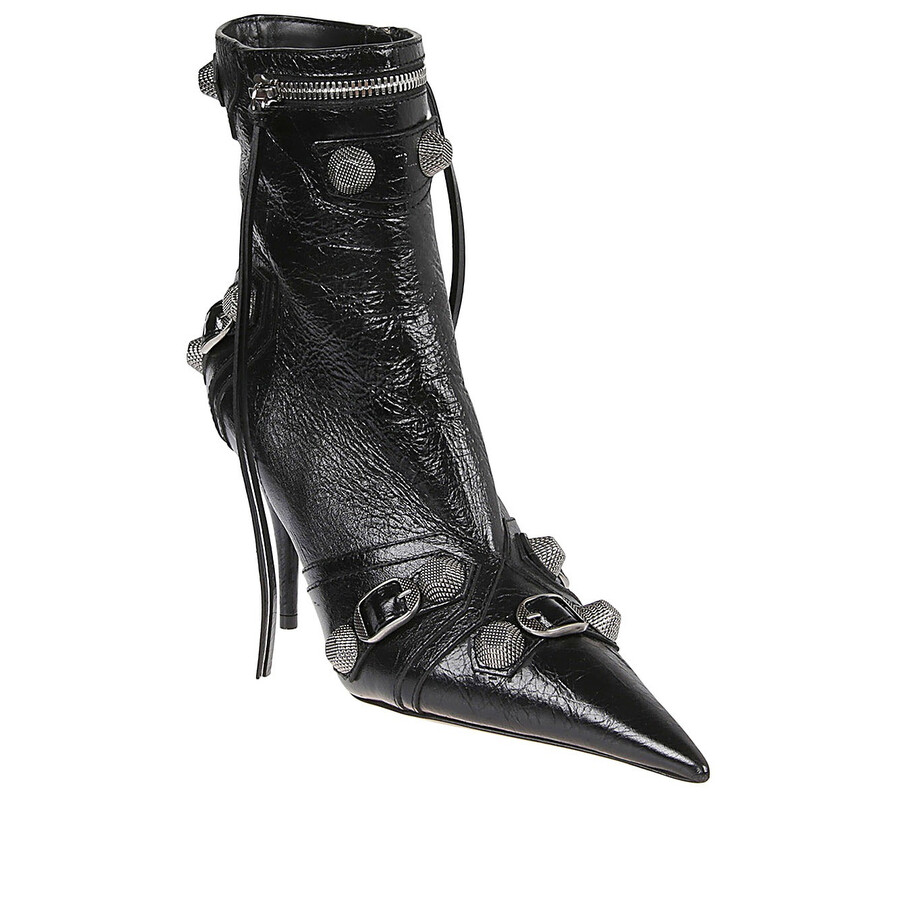 Balenciaga Cagole 90 Booties In Black
