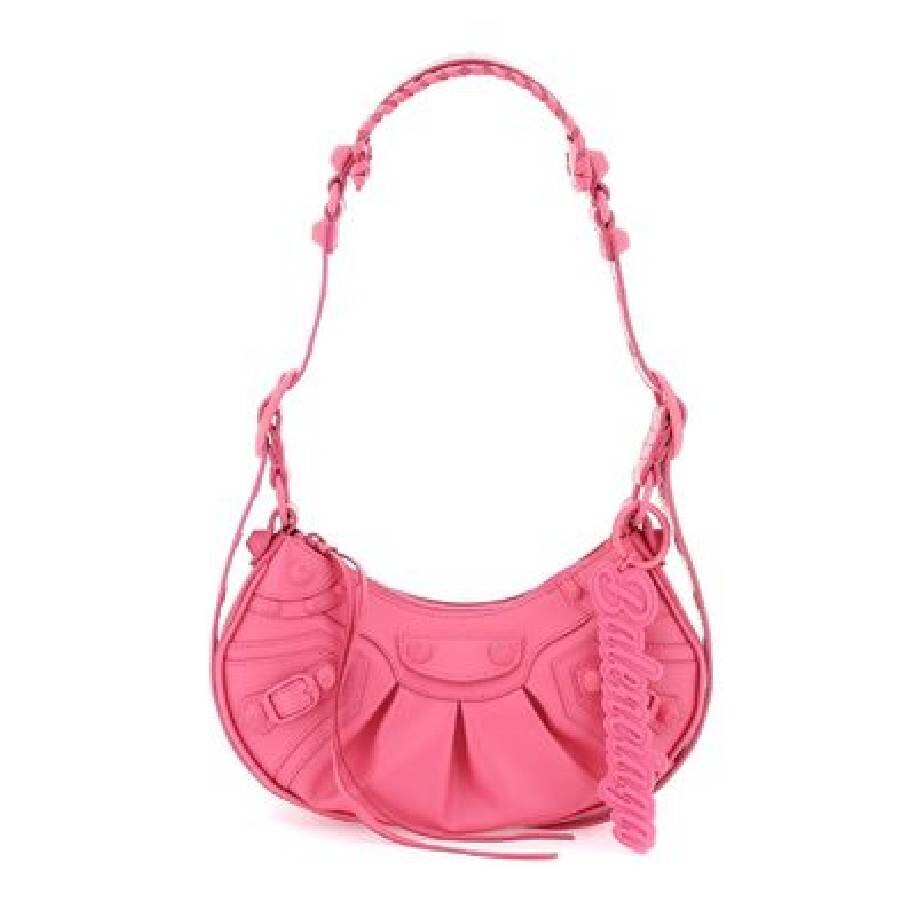 Balenciaga Fuchsia Leather Le Cagole Xs Shoulder Bag In Pink