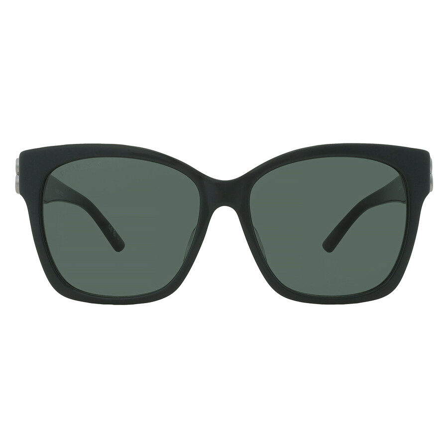 サングラス BALENCIAGA Woman Sunglasses Green BB0102SA 014 Balenciaga Green Square Ladies Sunglasses BB0102SA 014 57