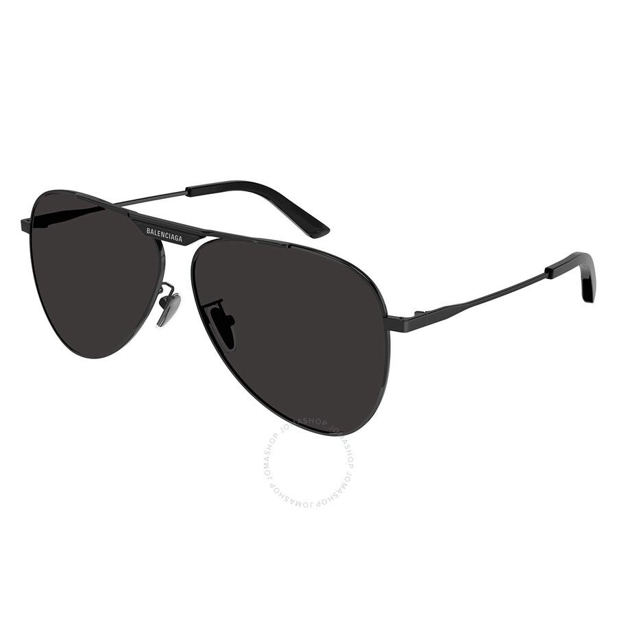 Balenciaga Grey Pilot Unisex Sunglasses Bb0244s 001 62